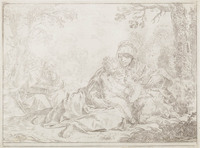 TvB G 3757
<br/>
Rust op de vlucht naar Egypte
<br/>
<em>Cantarini, Simone (1612-1648)</em>